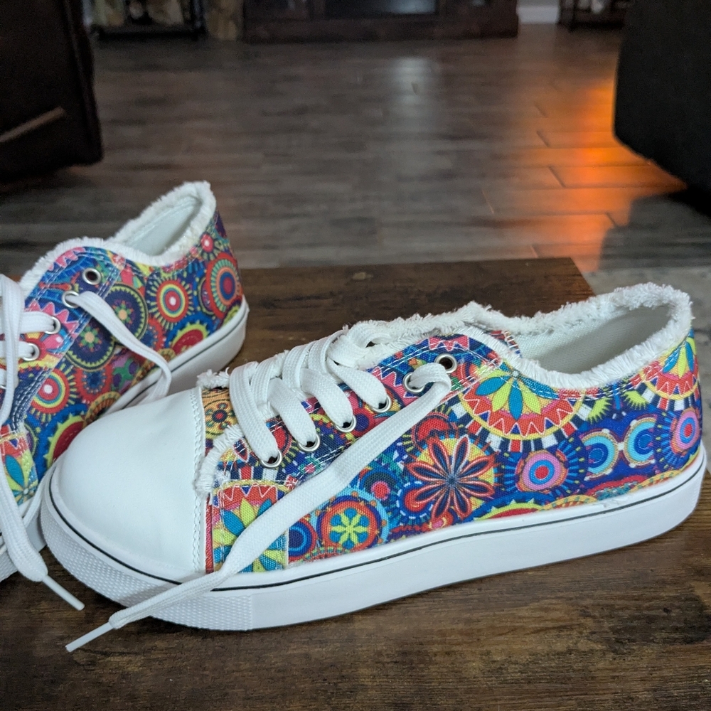 Colorful Patterned Women's Sneakers
